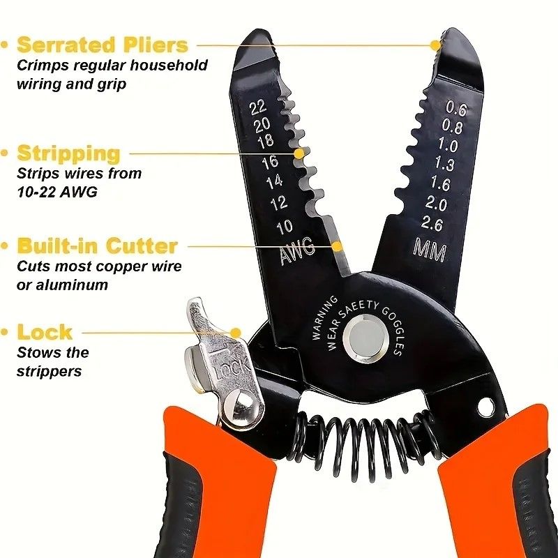 ProWire Master Electrician MultiFunction Stripper  Crimper Tool 3