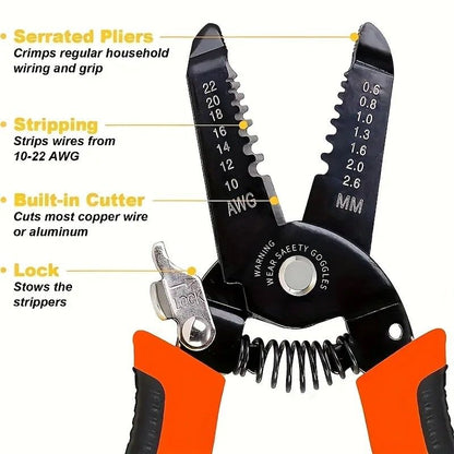 ProWire Master Electrician MultiFunction Stripper  Crimper Tool 3