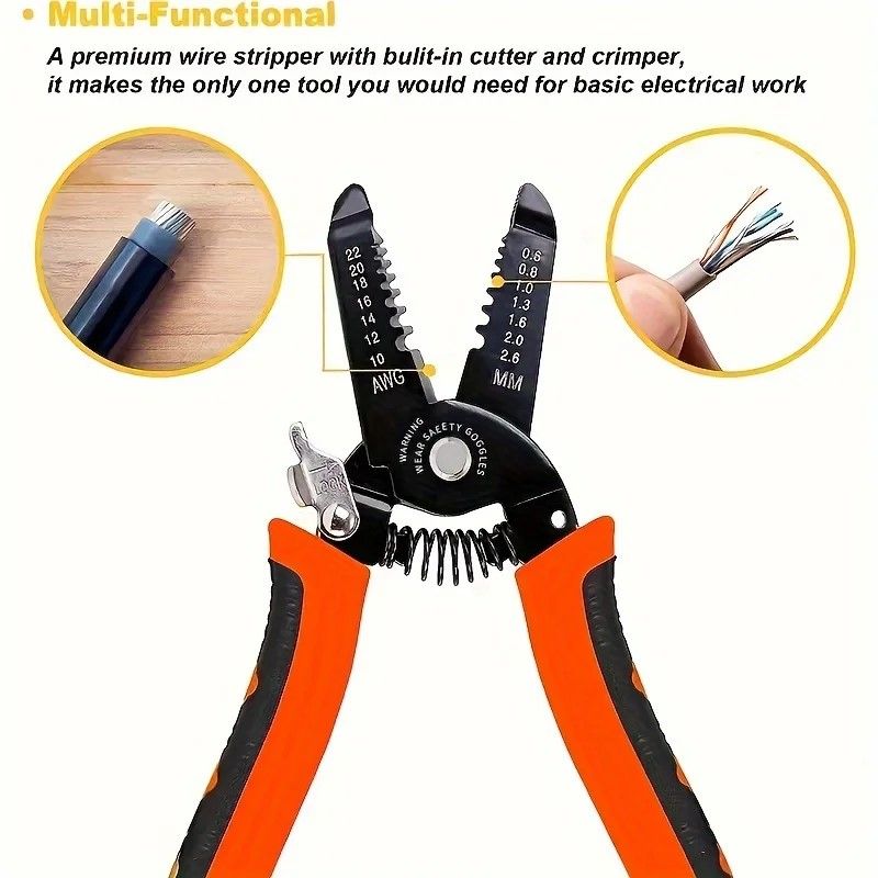ProWire Master Electrician MultiFunction Stripper  Crimper Tool 6