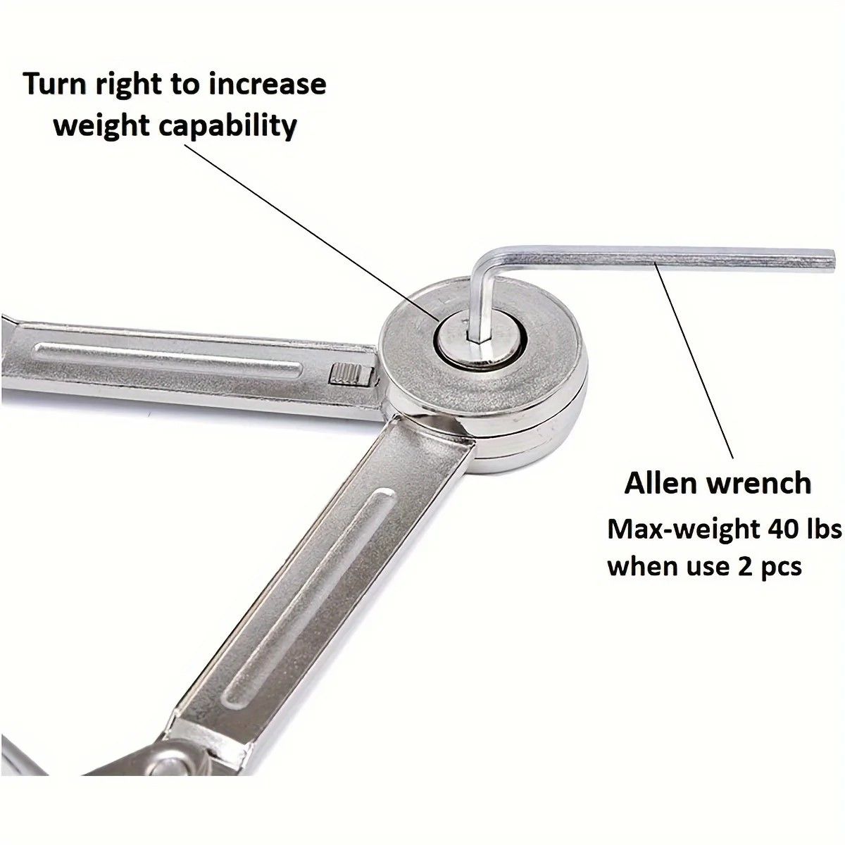 SatinNickel SoftClose Lid Support Hinge  Premium Folding Lid Stay 1