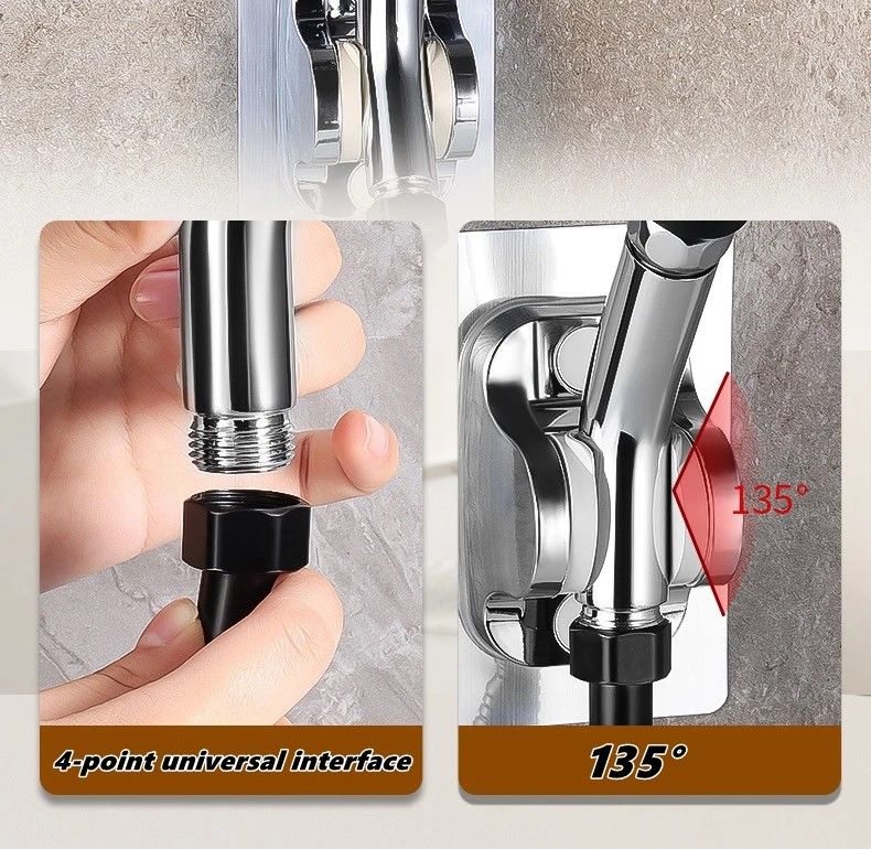 AdjustaTilt Premium Shower Arm Elbow  Universal 135 Angle Adapter For Handheld  TopSpray Heads 5