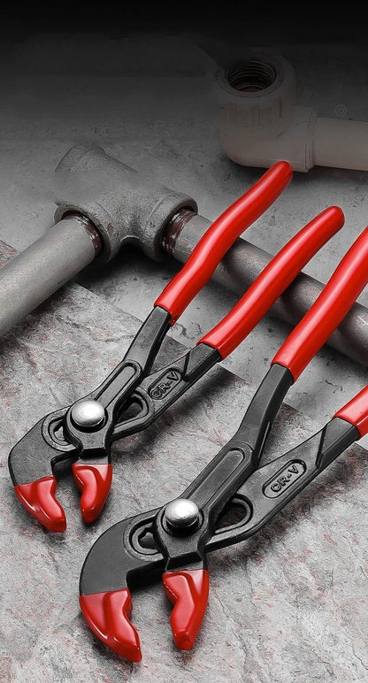 QuickRelease MultiSize Adjustable Water Pump  Pipe Pliers 7 Inch  10 Inch  12 Inch  InstantJaw Plum