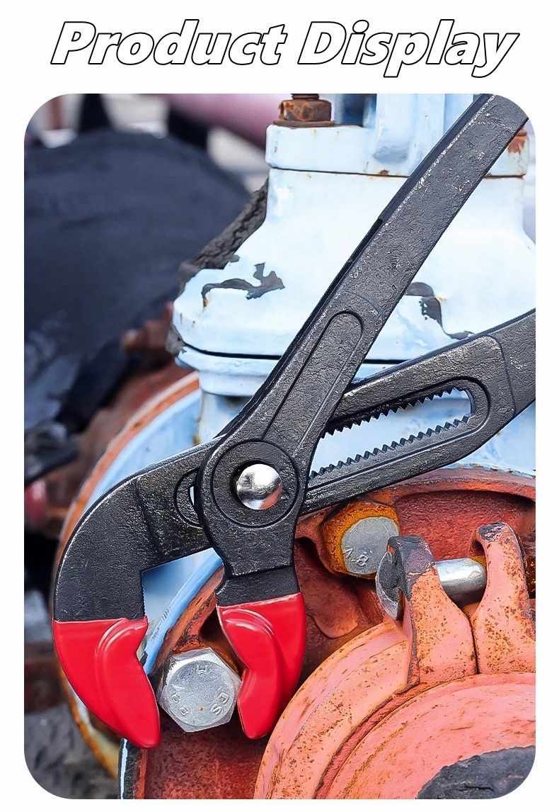 QuickRelease MultiSize Adjustable Water Pump  Pipe Pliers 7 Inch  10 Inch  12 Inch  InstantJaw Plum