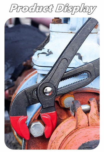 QuickRelease MultiSize Adjustable Water Pump  Pipe Pliers 7 Inch  10 Inch  12 Inch  InstantJaw Plum