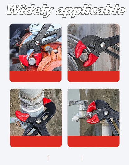 QuickRelease MultiSize Adjustable Water Pump  Pipe Pliers 7 Inch  10 Inch  12 Inch  InstantJaw Plum