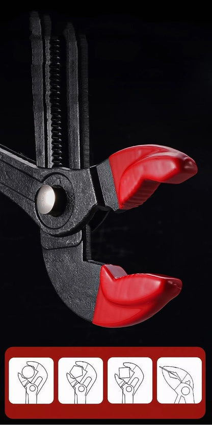 QuickRelease MultiSize Adjustable Water Pump  Pipe Pliers 7 Inch  10 Inch  12 Inch  InstantJaw Plum