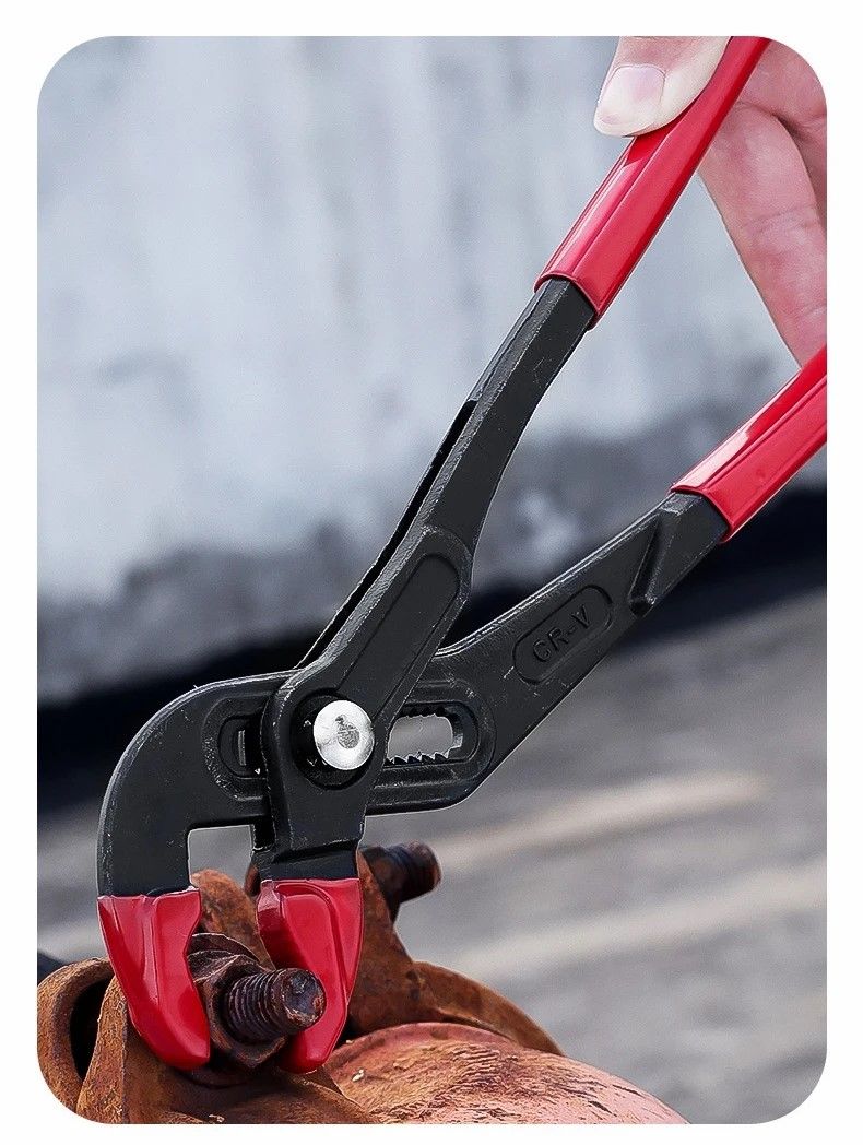 QuickRelease MultiSize Adjustable Water Pump  Pipe Pliers 7 Inch  10 Inch  12 Inch  InstantJaw Plum