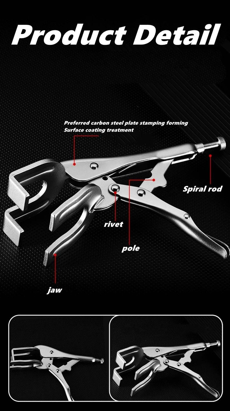 HeavyDuty UShape Welding Locking Pliers  Adjustable Metal Fabrication Clamp 6