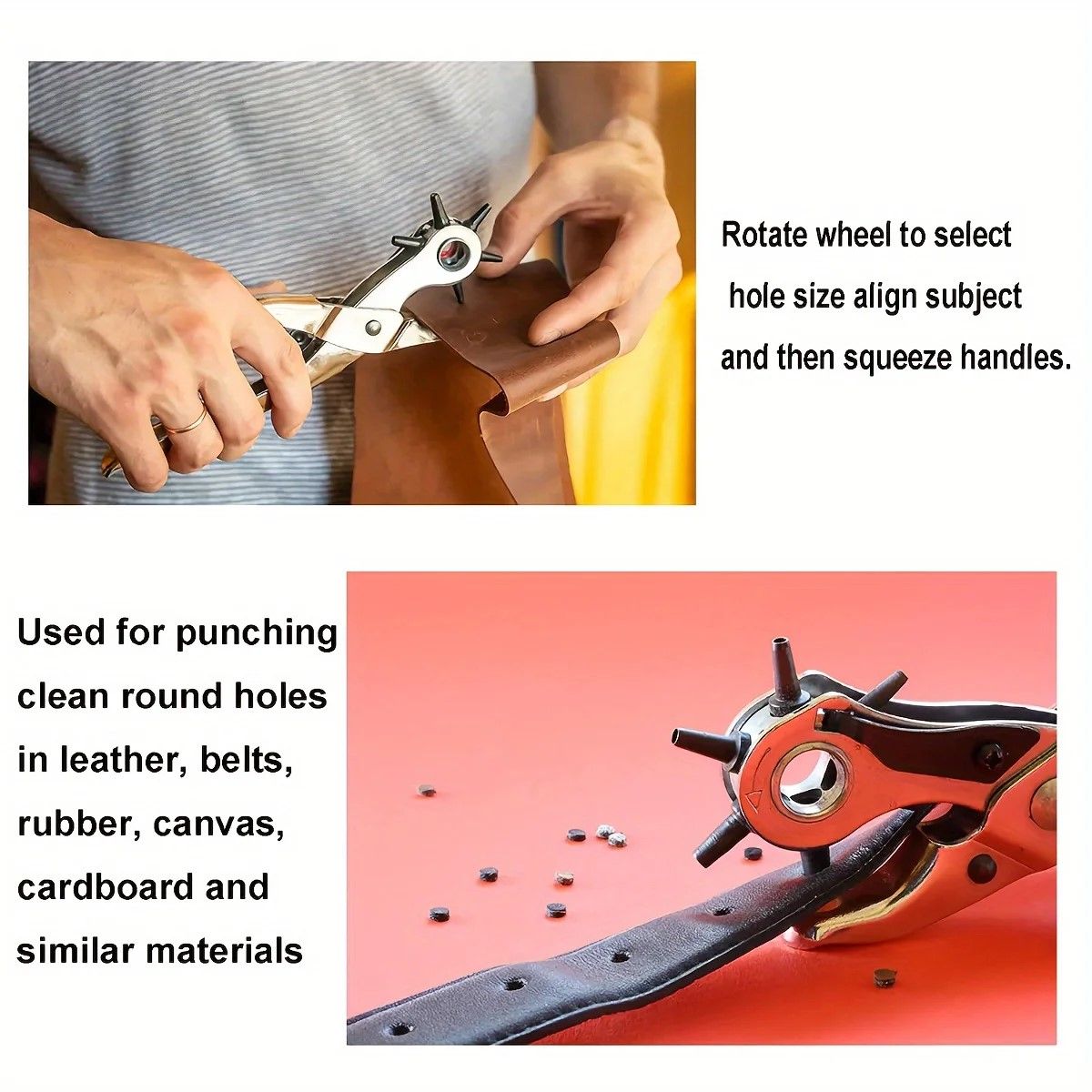 Ultimate Leather Belt Hole Punch Plier Kit  Premium Leathercraft Hand Tools Set 4