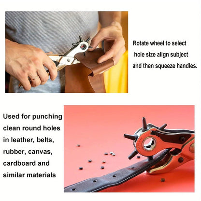 Ultimate Leather Belt Hole Punch Plier Kit  Premium Leathercraft Hand Tools Set 4