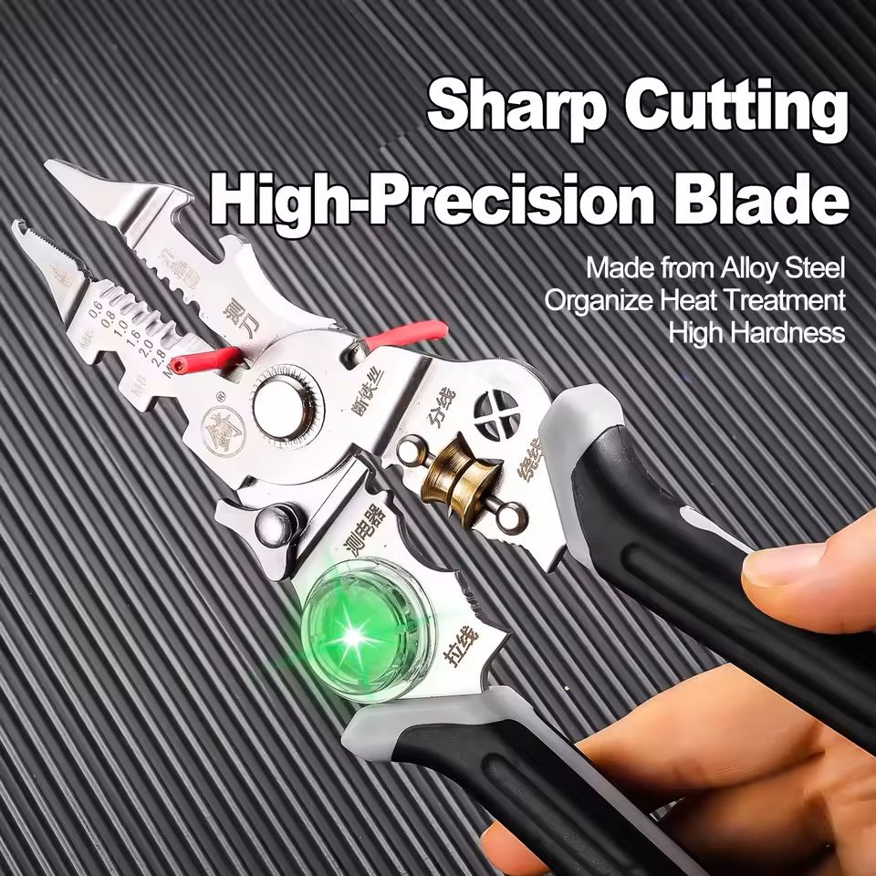 ProVolt Multi Function Electricians Needle Nose Pliers With Wire Stripper 2