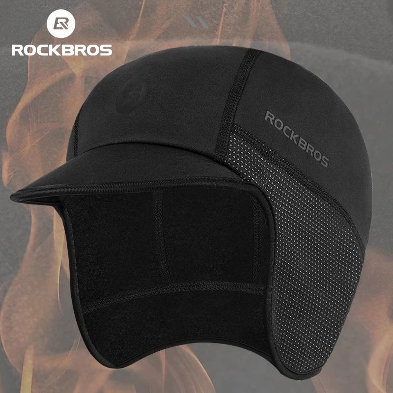 Winter Windproof Thermal Cycling Cap with Fleece and Ear Protection