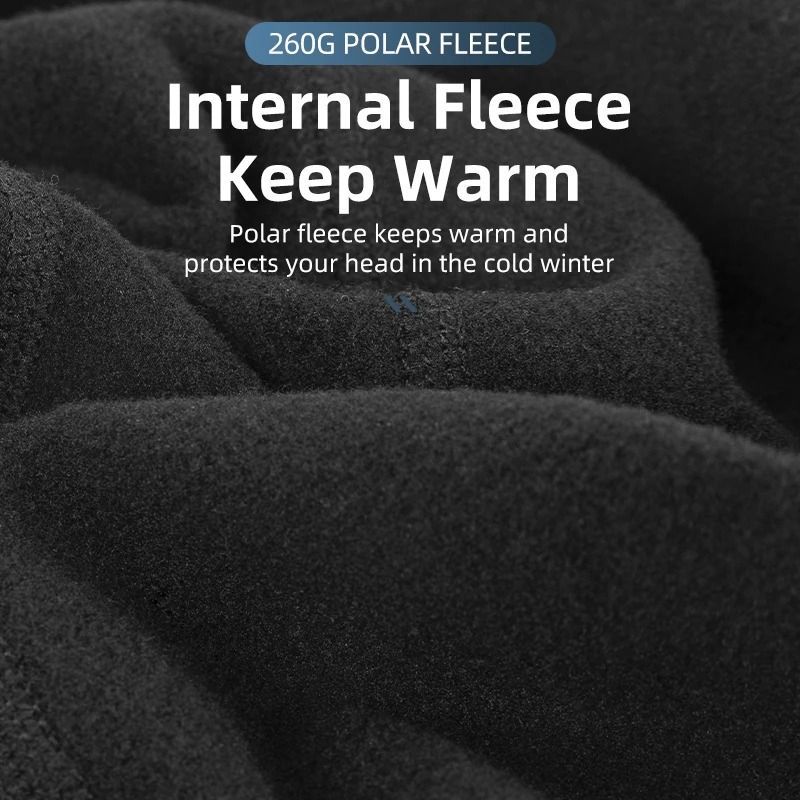 Winter Windproof Thermal Cycling Cap With Fleece And Ear Protection 2