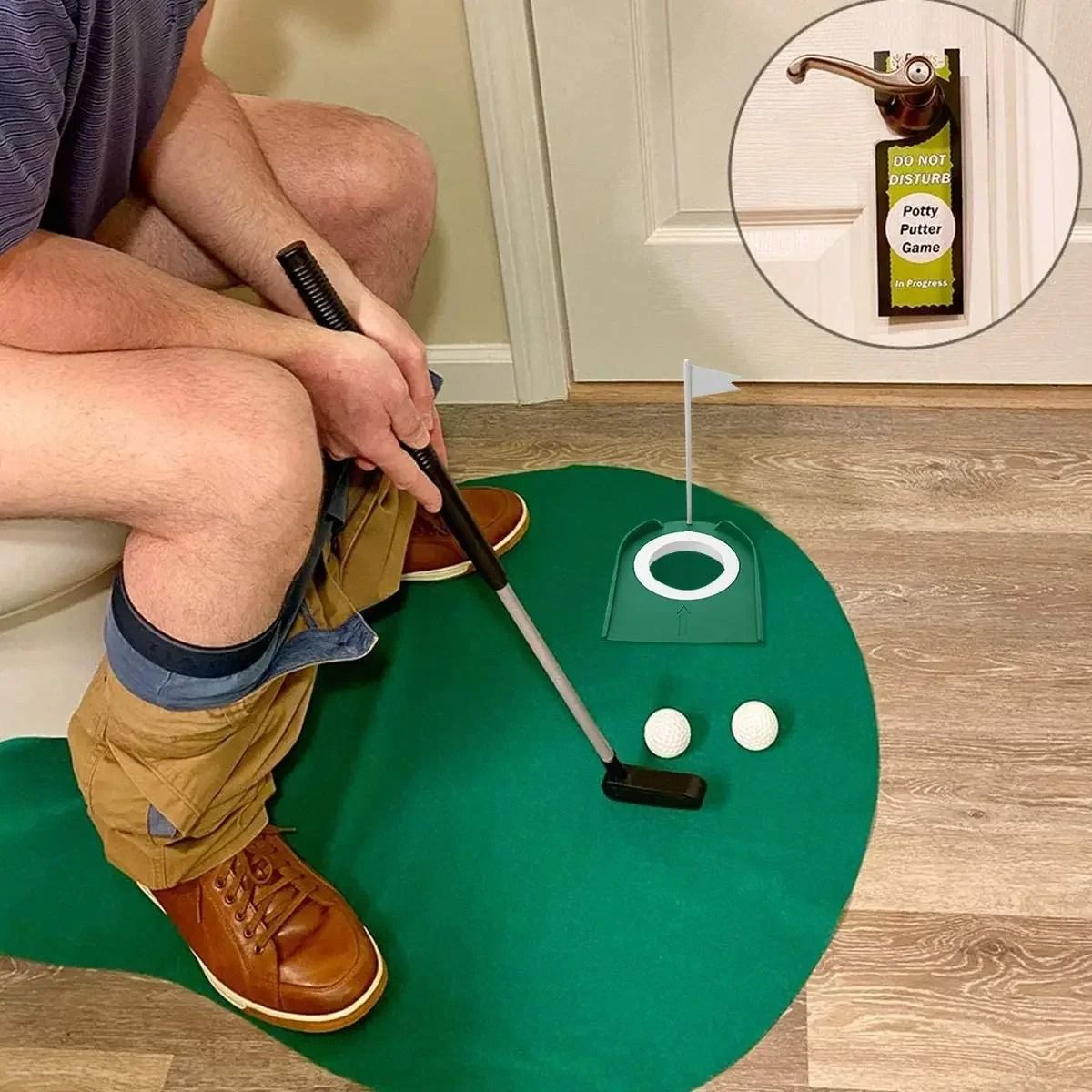 Indoor Golf Putting Trainer Adjustable Hole Practice Aid For Home And Yard 2