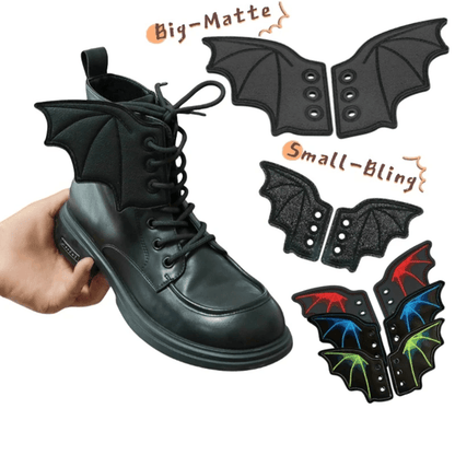 Bling Bat Wing Sneaker Charms  Embroidered DIY Shoe Accessory 1