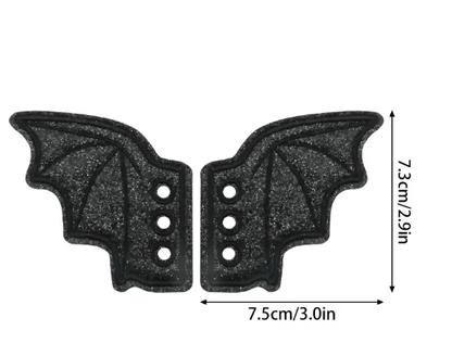Bling Bat Wing Sneaker Charms  Embroidered DIY Shoe Accessory 3
