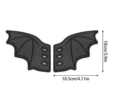Bling Bat Wing Sneaker Charms  Embroidered DIY Shoe Accessory 4