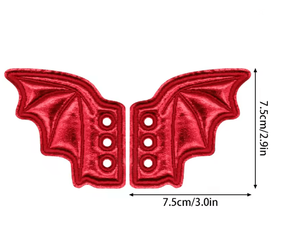 Bling Bat Wing Sneaker Charms  Embroidered DIY Shoe Accessory 9
