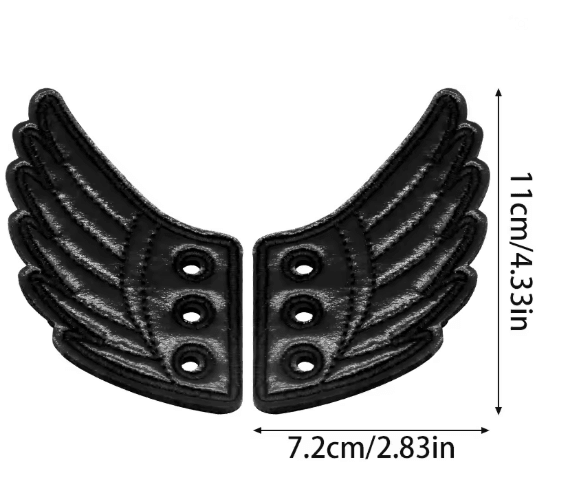 Bling Bat Wing Sneaker Charms  Embroidered DIY Shoe Accessory 10
