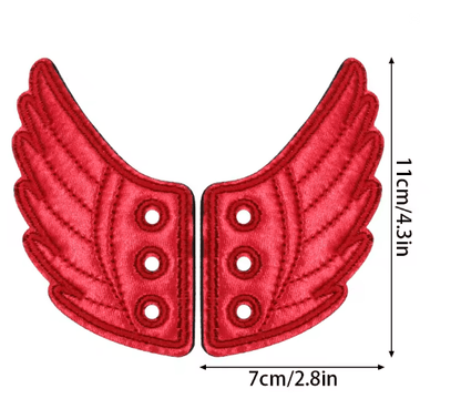 Bling Bat Wing Sneaker Charms  Embroidered DIY Shoe Accessory 11
