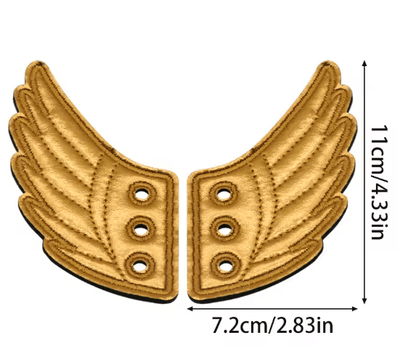 Bling Bat Wing Sneaker Charms  Embroidered DIY Shoe Accessory 12