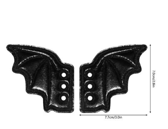 Bling Bat Wing Sneaker Charms  Embroidered DIY Shoe Accessory 8