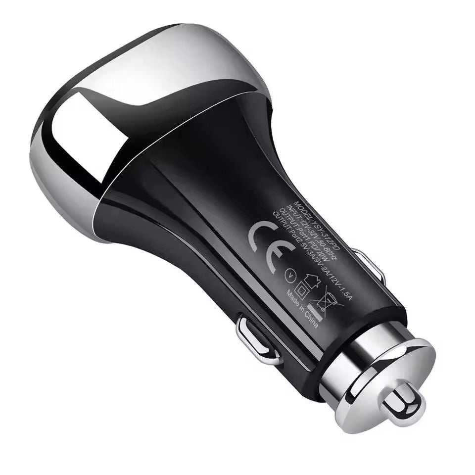 Dual USB Car Charger With LCD Voltmeter 31A For 12V 24V Vehicles 5