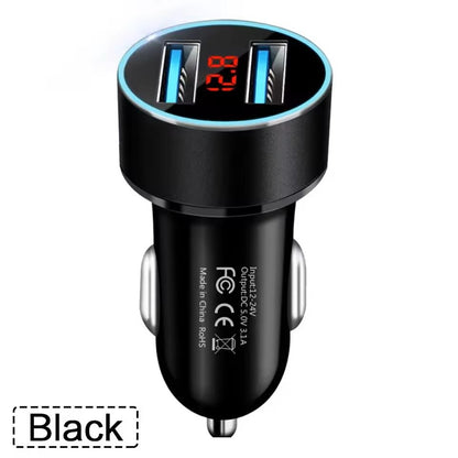 Dual USB Car Charger With LCD Voltmeter 31A For 12V 24V Vehicles 15