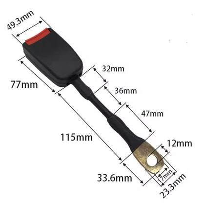 Durable Automotive Seat Belt Buckle Socket With 20CM Steel Wire Base 1