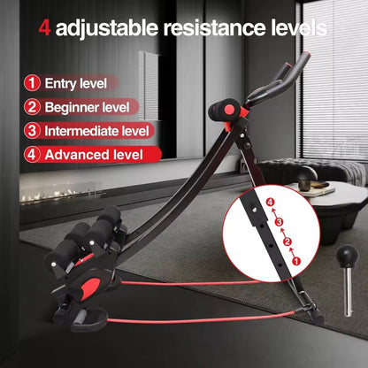 Dual Track Fitness Ab Machine Adjustable Home Ab Cruncher And Waist Trainer 3