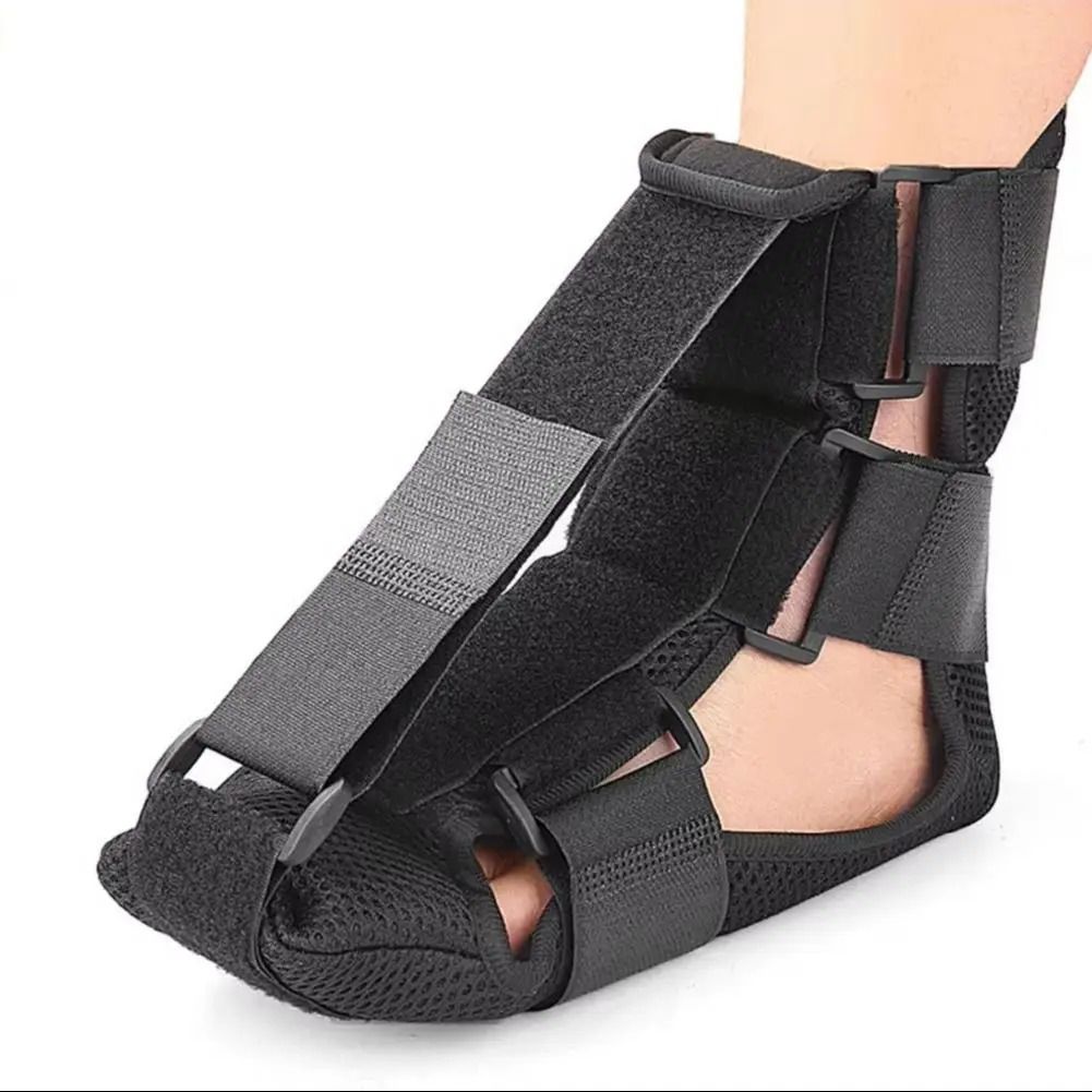 Plantar Fasciitis Night Splint Foot Drop Ankle Brace with Triple Buckle Support