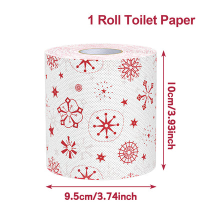 Christmas Toilet Roll Paper, Happy New Year, Xmas Tissue Roll, Christmas Supplies, Napkin Kitchen Tool, Home Decoration
