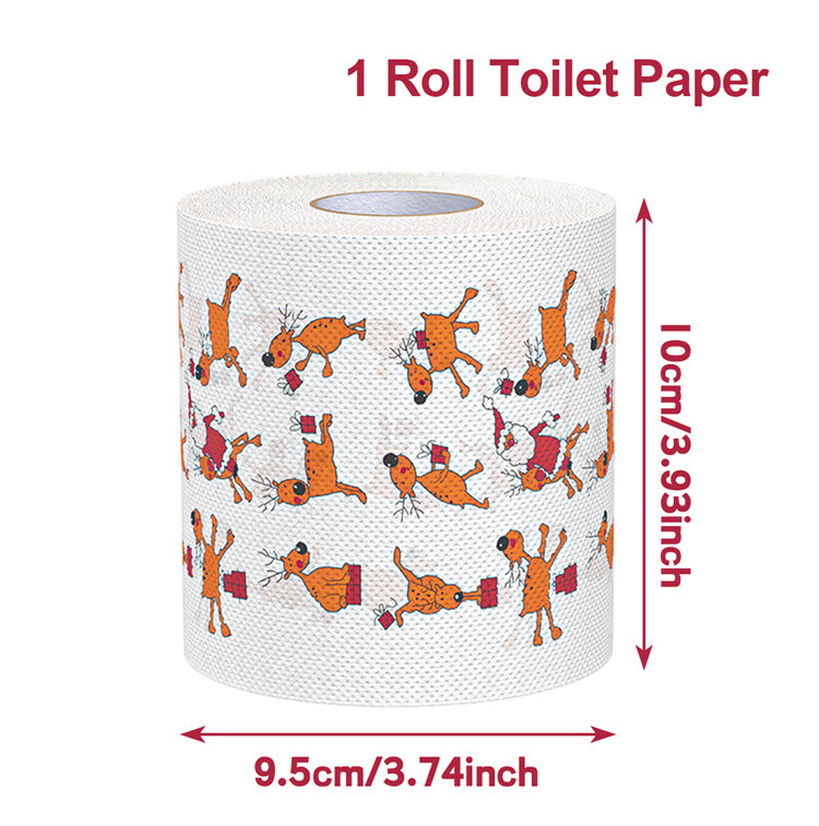 Christmas Toilet Roll Paper, Happy New Year, Xmas Tissue Roll, Christmas Supplies, Napkin Kitchen Tool, Home Decoration