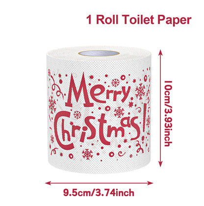 Christmas Toilet Roll Paper, Happy New Year, Xmas Tissue Roll, Christmas Supplies, Napkin Kitchen Tool, Home Decoration