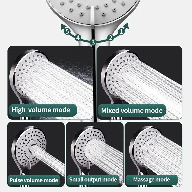 Bathroom Pressurised Hand Shower Universal Adaptation Nozzle Large Water Output Package Save Water  2