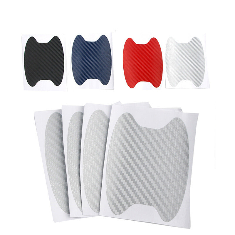 Car sticker protective film, carbon fiber handle wrist sticker, Handle sticker Car door handle, 4 car stickers kit