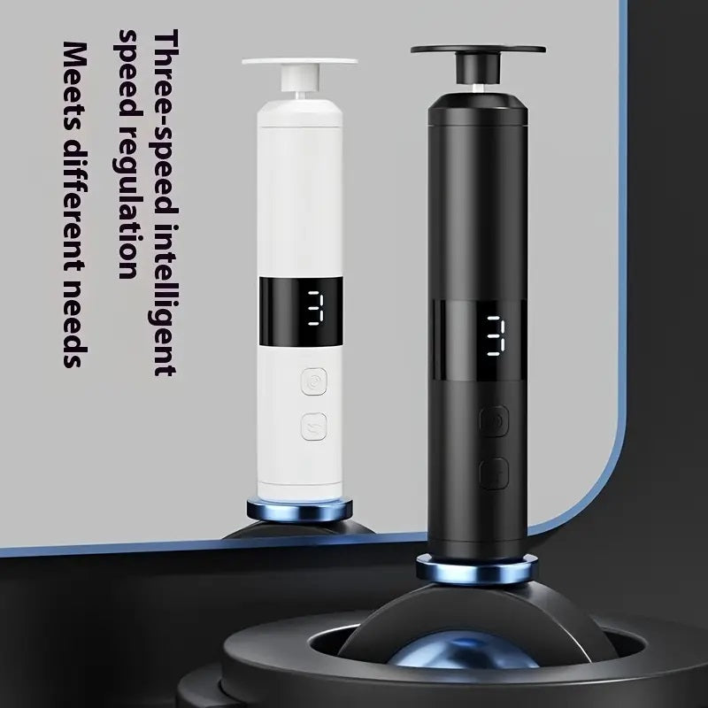 LCD display screen care tool, interchangeable heads set fast charging device with 3-speed adjustment for hand foot care