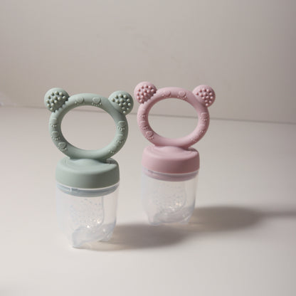 Cute Cartoon Design Baby Silicone Fruit Feeder, Chewable Soft Teether, Fresh Fruits Bite And Explore Feeder For Babies