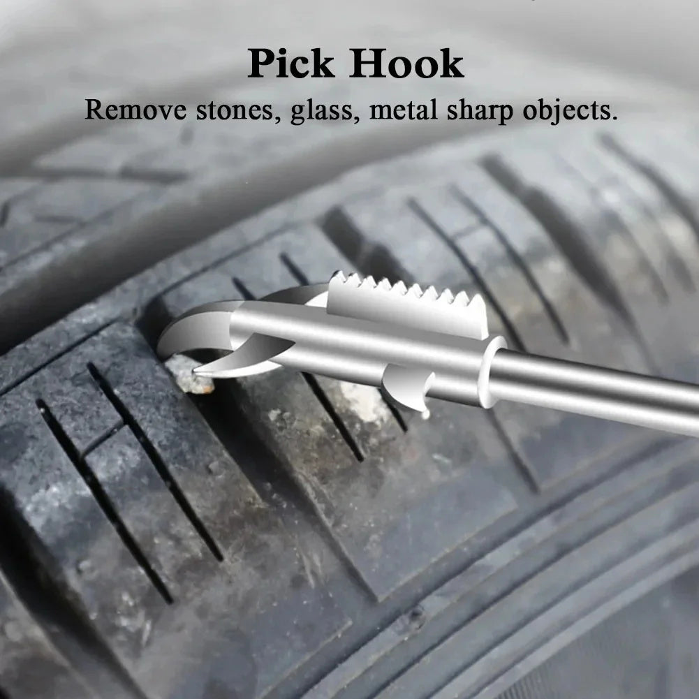 Car tire stone cleaning tool multifunctional tire stone cleaning hook stone picking device buckle picking hook removal