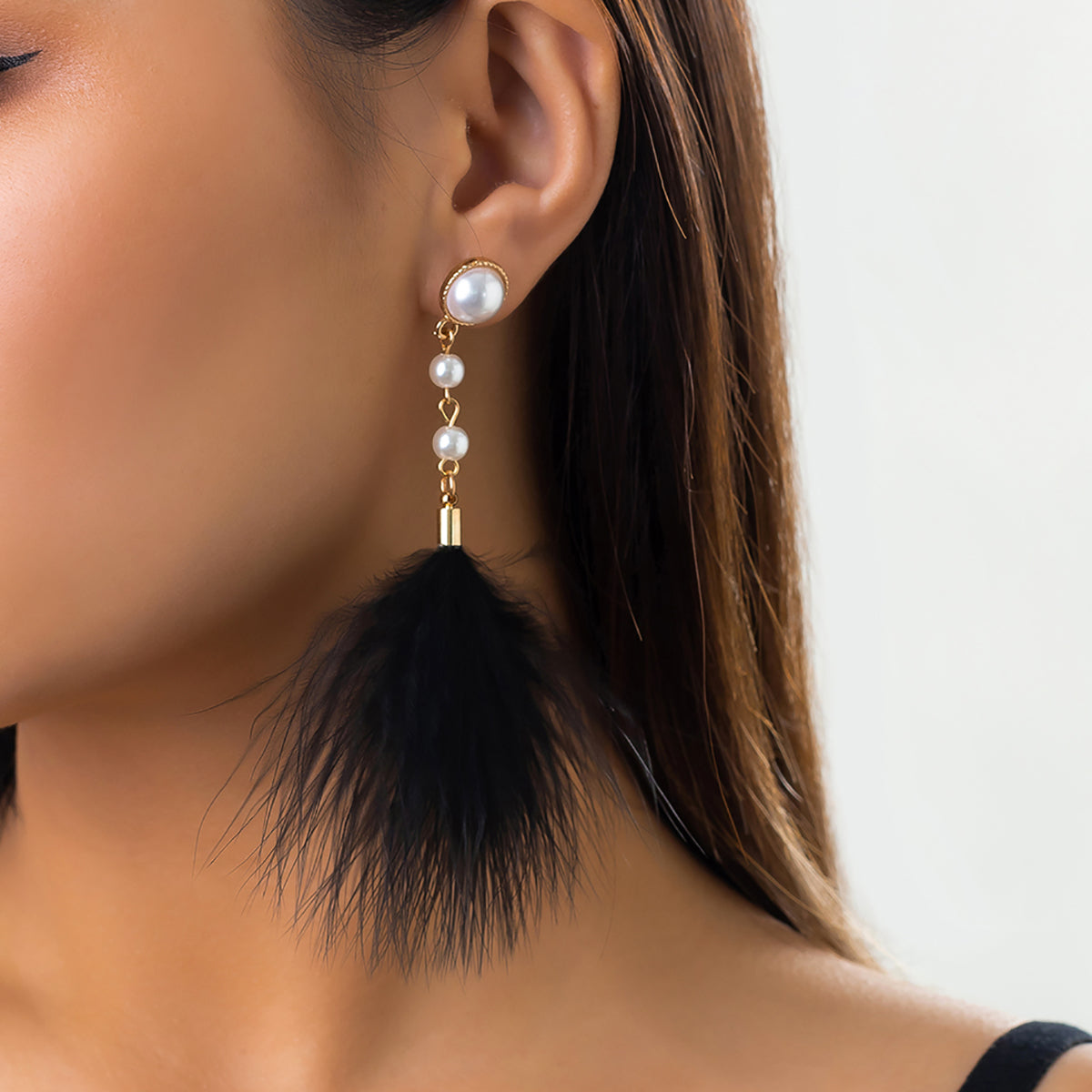 Trend Party Jewelry Gift Tassel Drop Earrings For Women Fashion Imitation Pearl Earrings Salircon B 7
