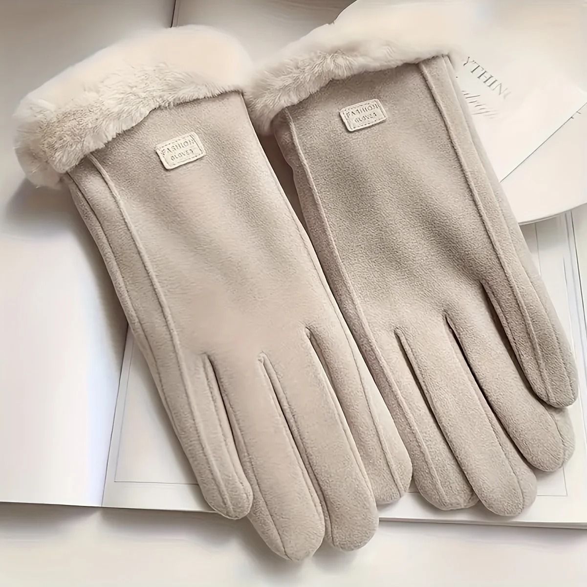 Cozy Plush Lined Touchscreen Winter Gloves 2