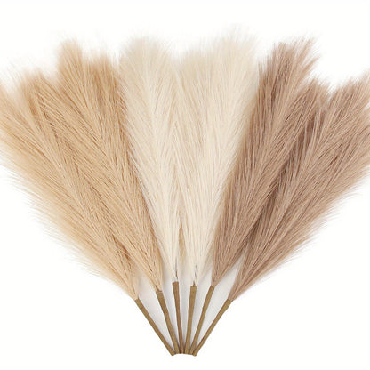6PCS Artificial Pampas, Fake Plant Reed, Christmas Decoration Floral Table, Arrange Flower Grass Decor Wedding Home