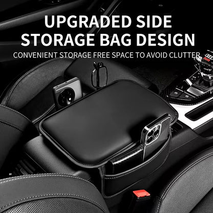 Center Console Arm Rest Waterproof, Car Armrest Box Pad, Elbow Rest Cushion with Storage Pocket Interior, Armrest