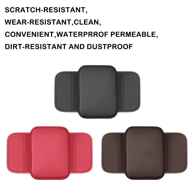 Center Console Arm Rest Waterproof, Car Armrest Box Pad, Elbow Rest Cushion with Storage Pocket Interior, Armrest