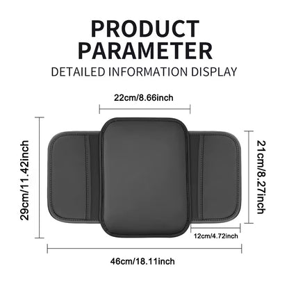 Center Console Arm Rest Waterproof, Car Armrest Box Pad, Elbow Rest Cushion with Storage Pocket Interior, Armrest