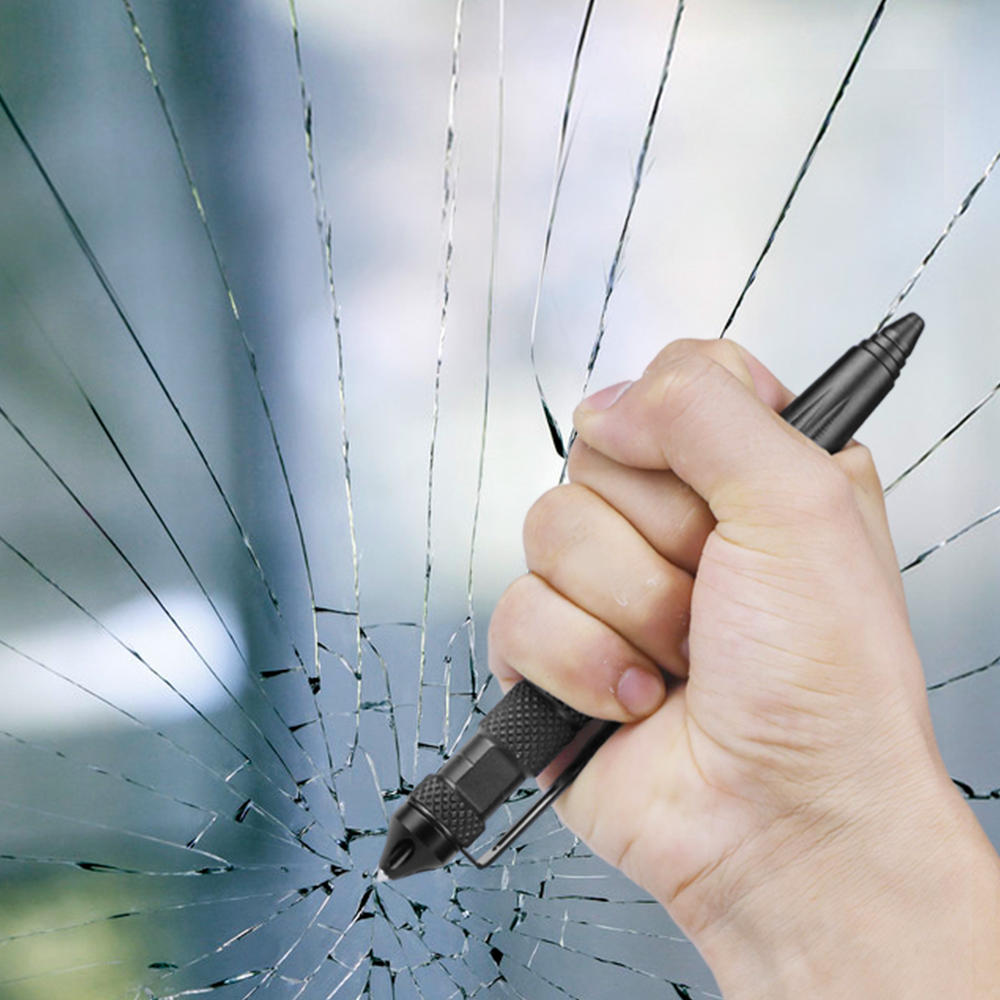 Multi Functional Metal Tactical Pen Anti Skid Grip Emergency Glass Breaker Tool Self Defence Suppli 4