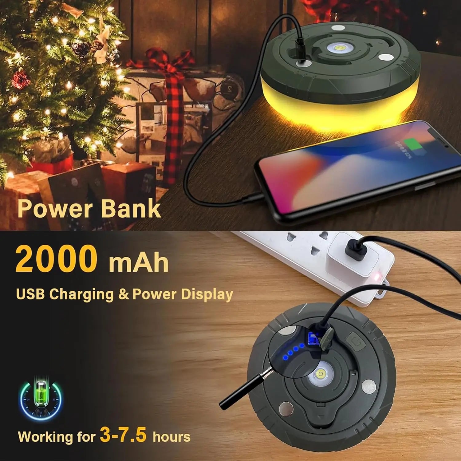 Camping Light LED Reel String Lights Outdoor USB Camping Lamp Recyclable LED Night Light For Garden 5