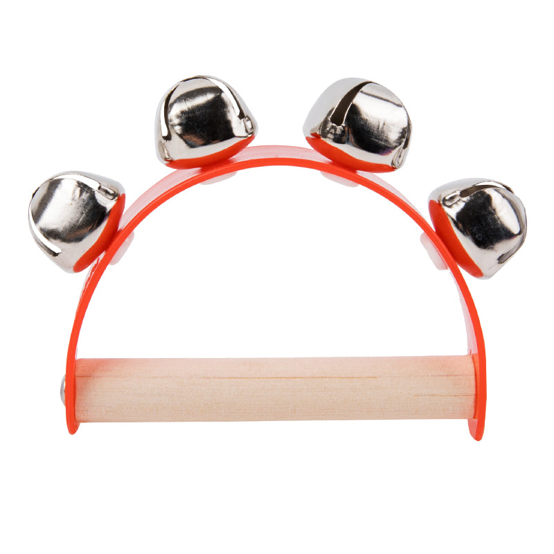 Children Musical Orff Instruments Clapper, Wooden Half Round Hand Ringing Bell, Handle Educational Fun Toys