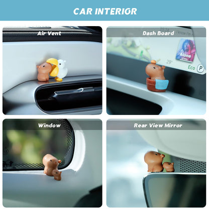 Adorable Dashboard Accessory Cars Accessories Girl Auto Interior Decor Cute Capybara Car Decoration 3
