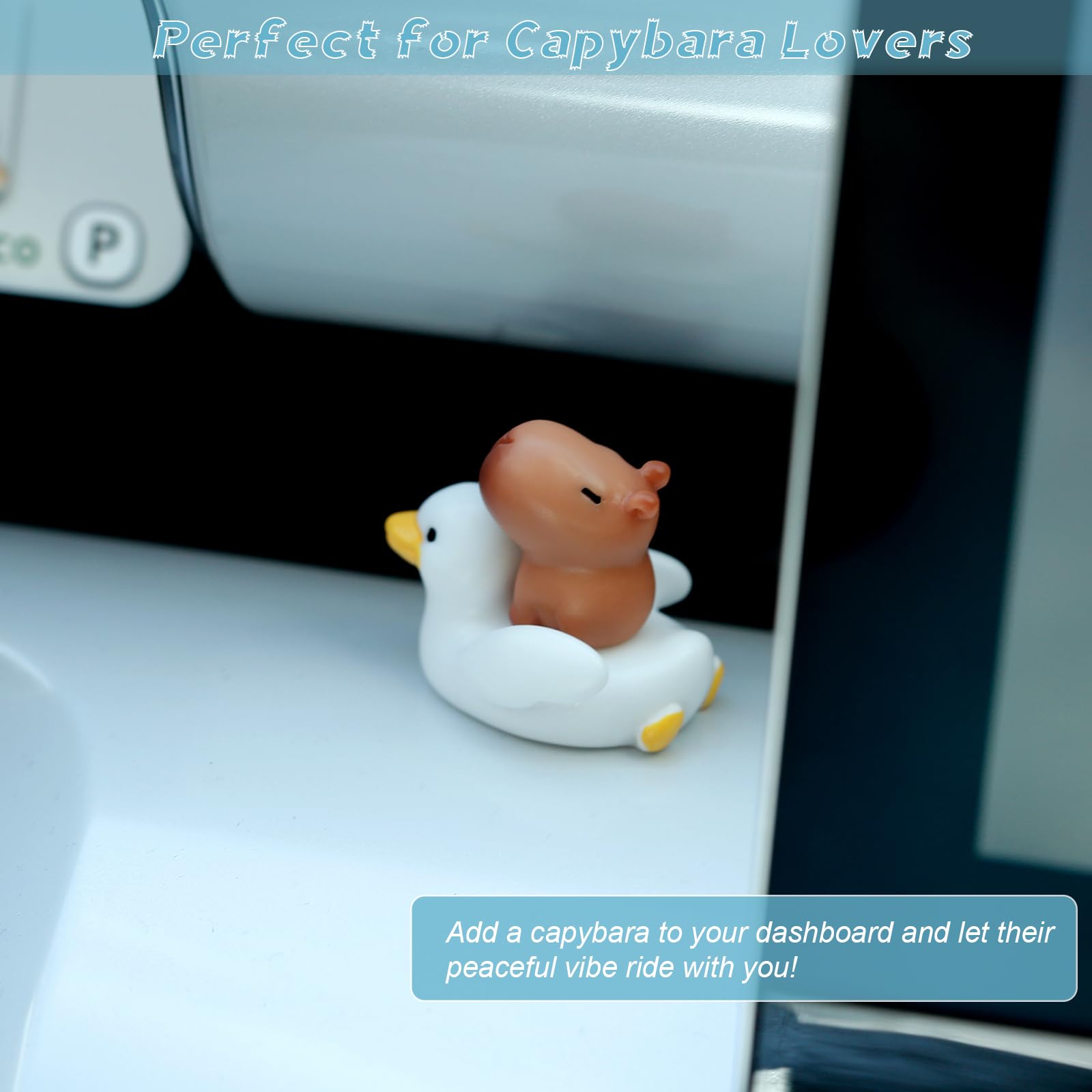 Adorable Dashboard Accessory Cars Accessories Girl Auto Interior Decor Cute Capybara Car Decoration 4